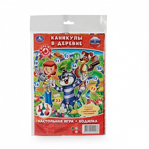 Настольная игра-ходилка - Каникулы в деревне (Умка, 4690590102268sim)